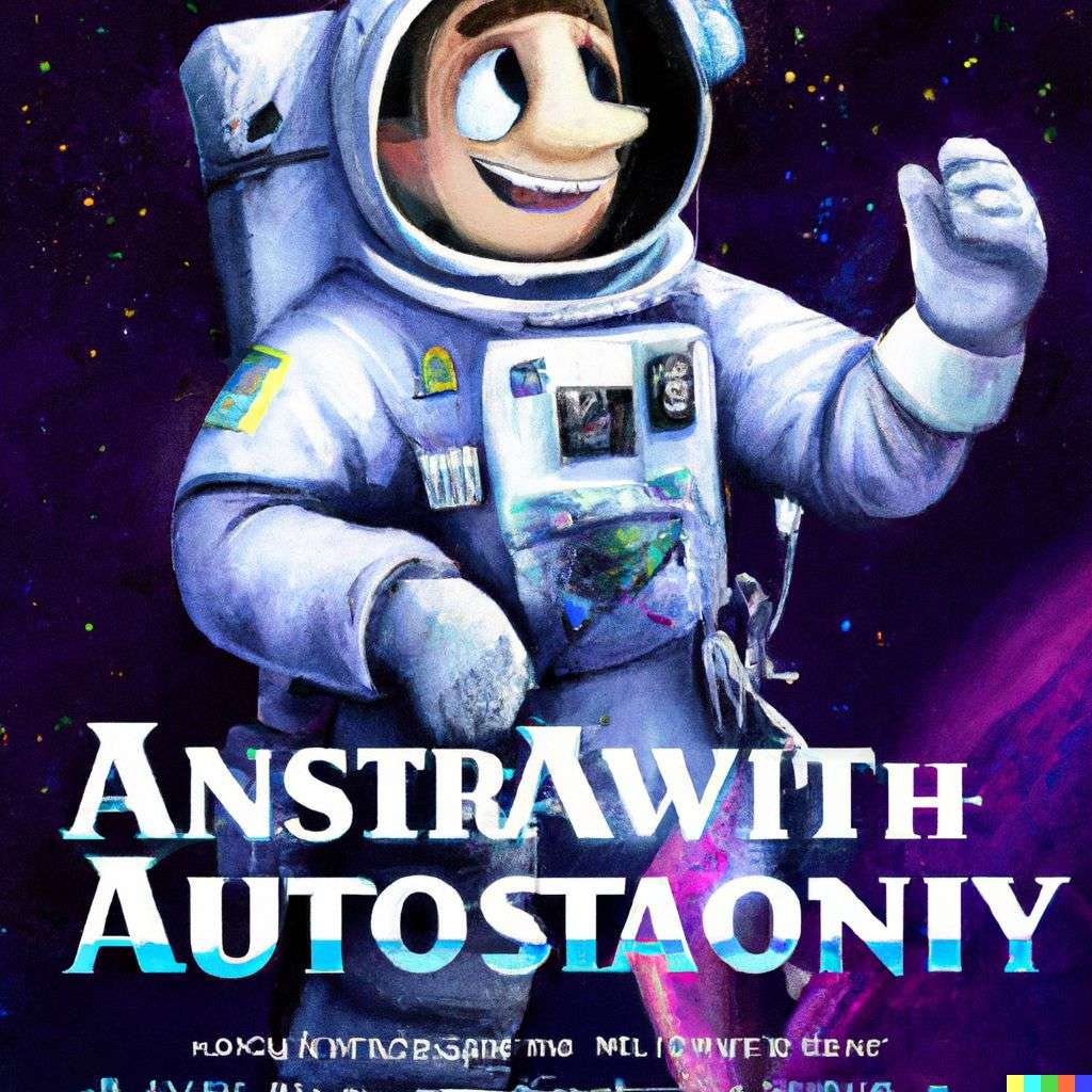 an astronaut, promotional poster for a Disney movie
